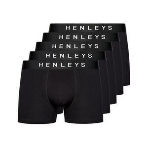 Henleys Mens Coalink Boxer Shorts (Pack of 5) / Black